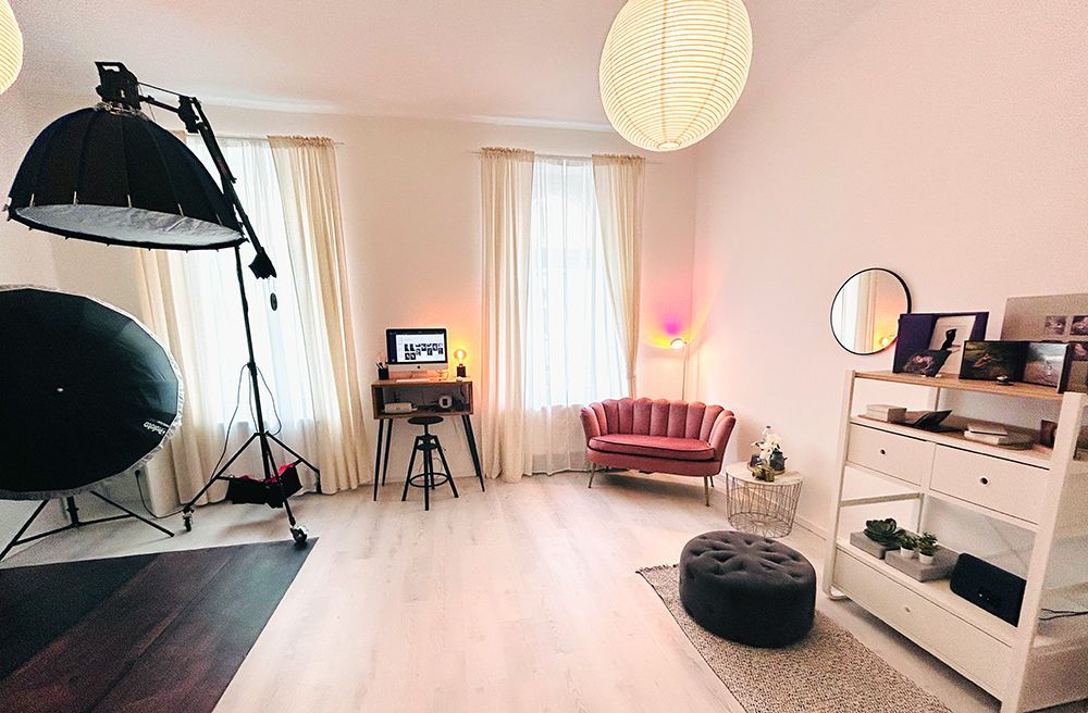 Fotostudio für Schwangerschaftsfotografie in Düsseldorf – Innenansicht